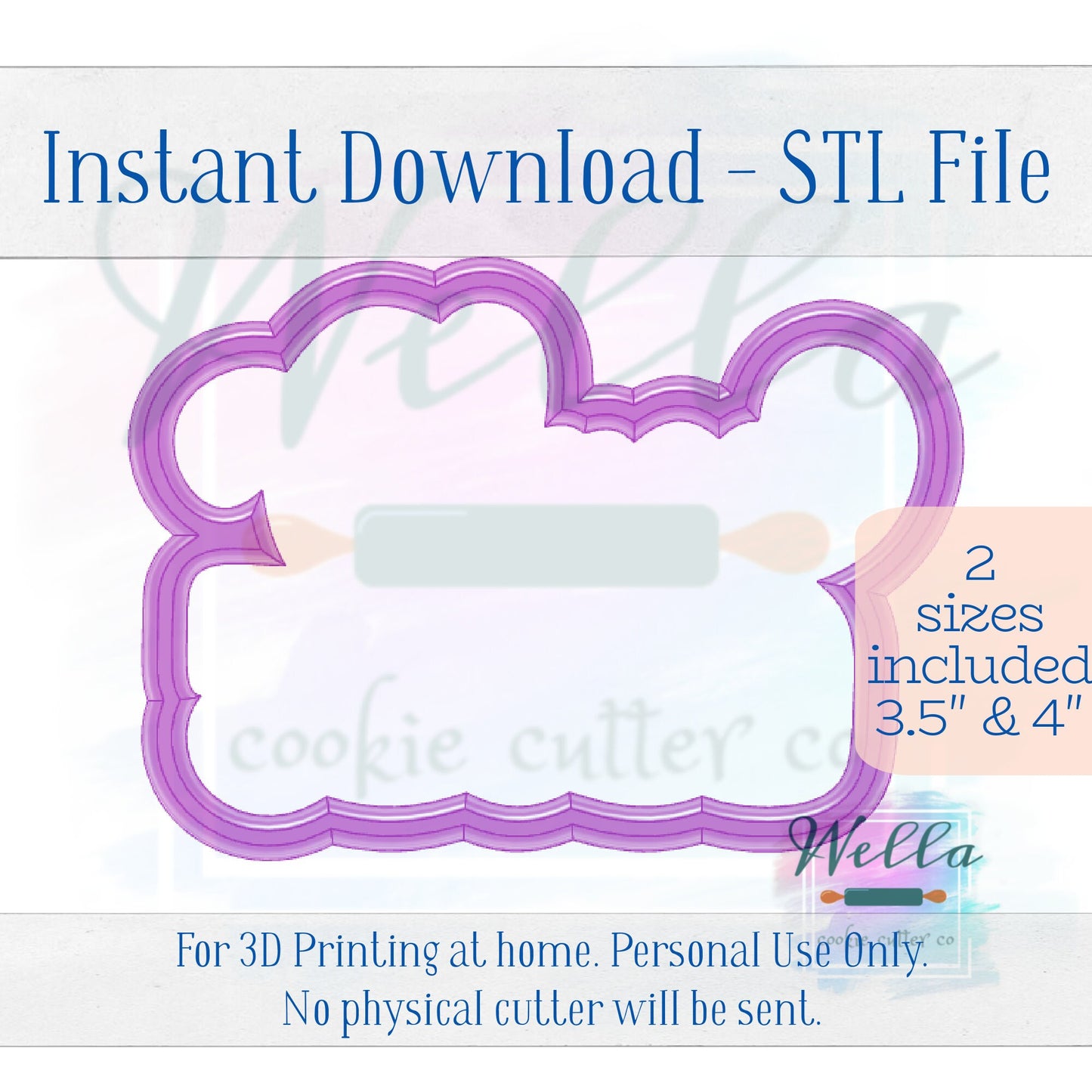 Digital STL File - Graduation Class of 2025 Cookie Cutter - 2 Sizes: 3.5" & 4"