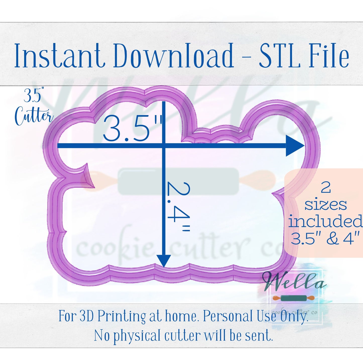 Digital STL File - Graduation Class of 2025 Cookie Cutter - 2 Sizes: 3.5" & 4"