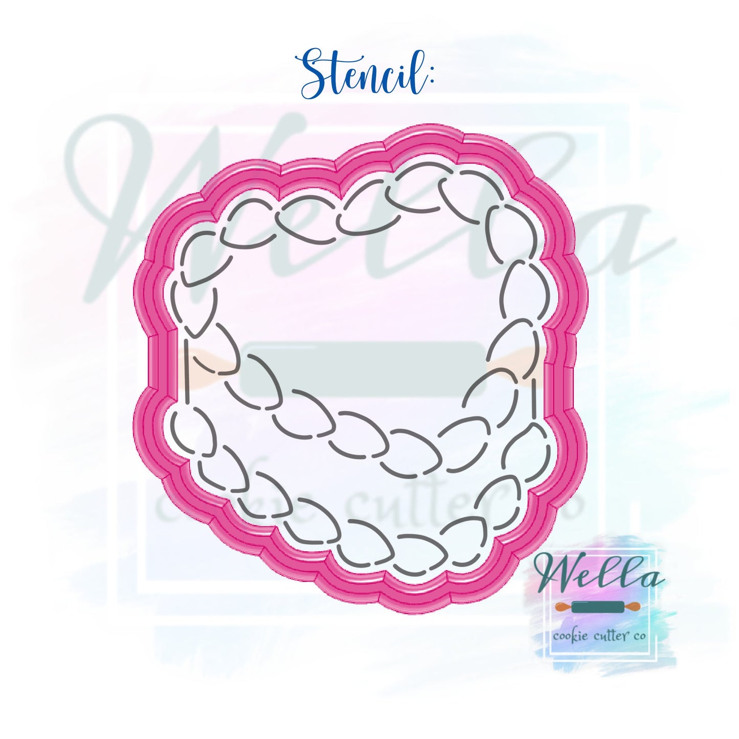 Vintage Heart Buttercream Cake Cookie Cutter