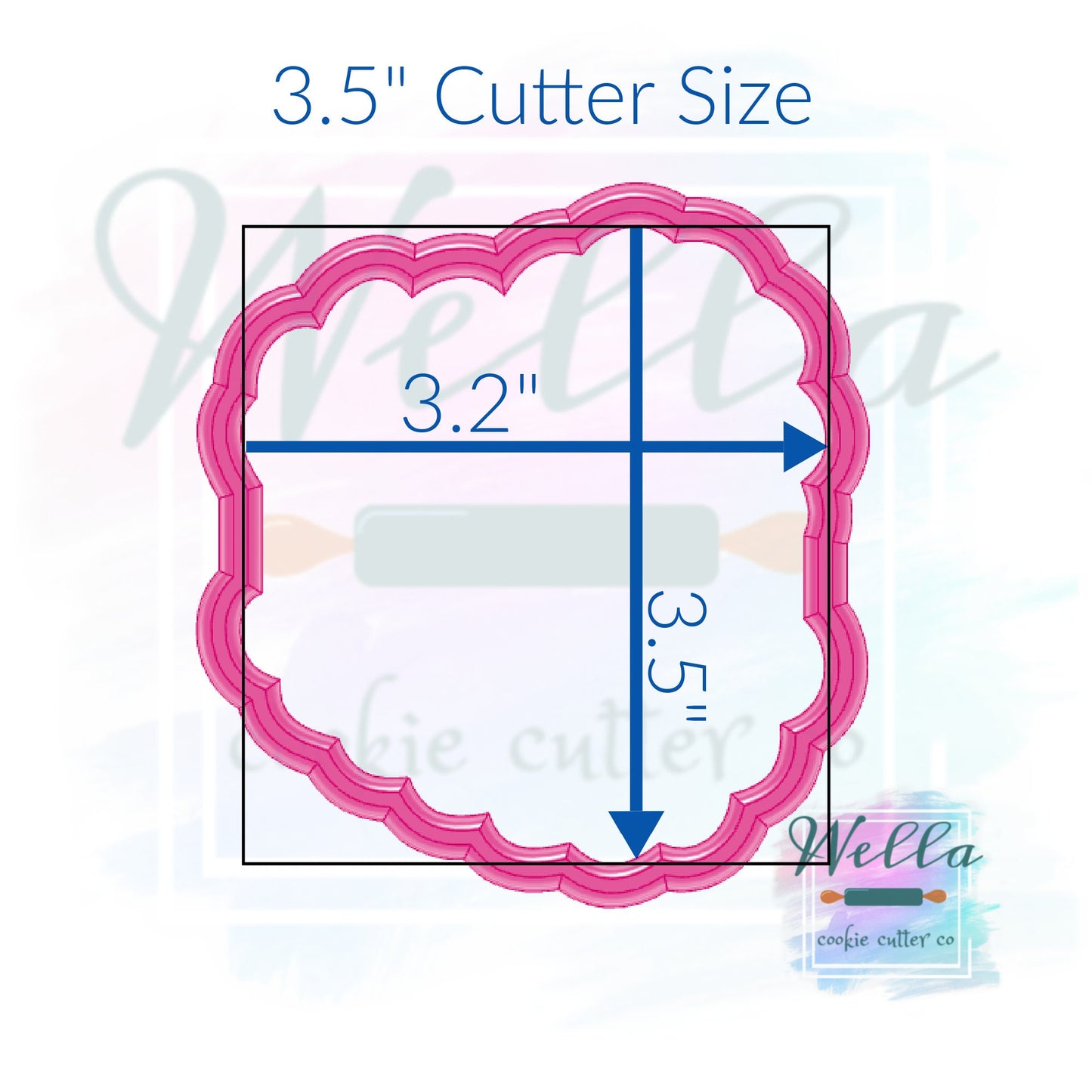 Vintage Heart Buttercream Cake Cookie Cutter