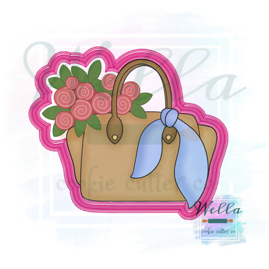 Floral Travel Bag Cookie Cutter