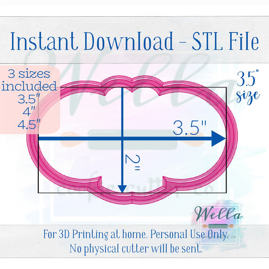 Digital STL File - Bunny Heart Nose and Teeth Cookie Cutter - 3 Sizes: 3.5", 4" & 4.5" plus PNG