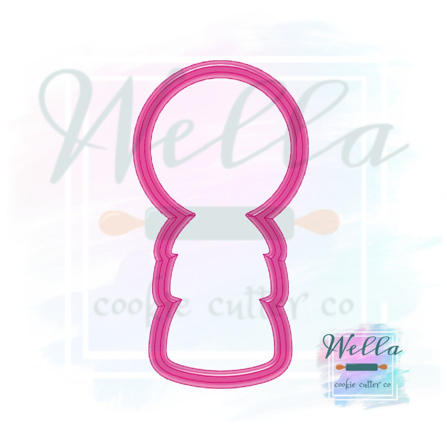 Round Balloon with Tassels Cookie Cutter
