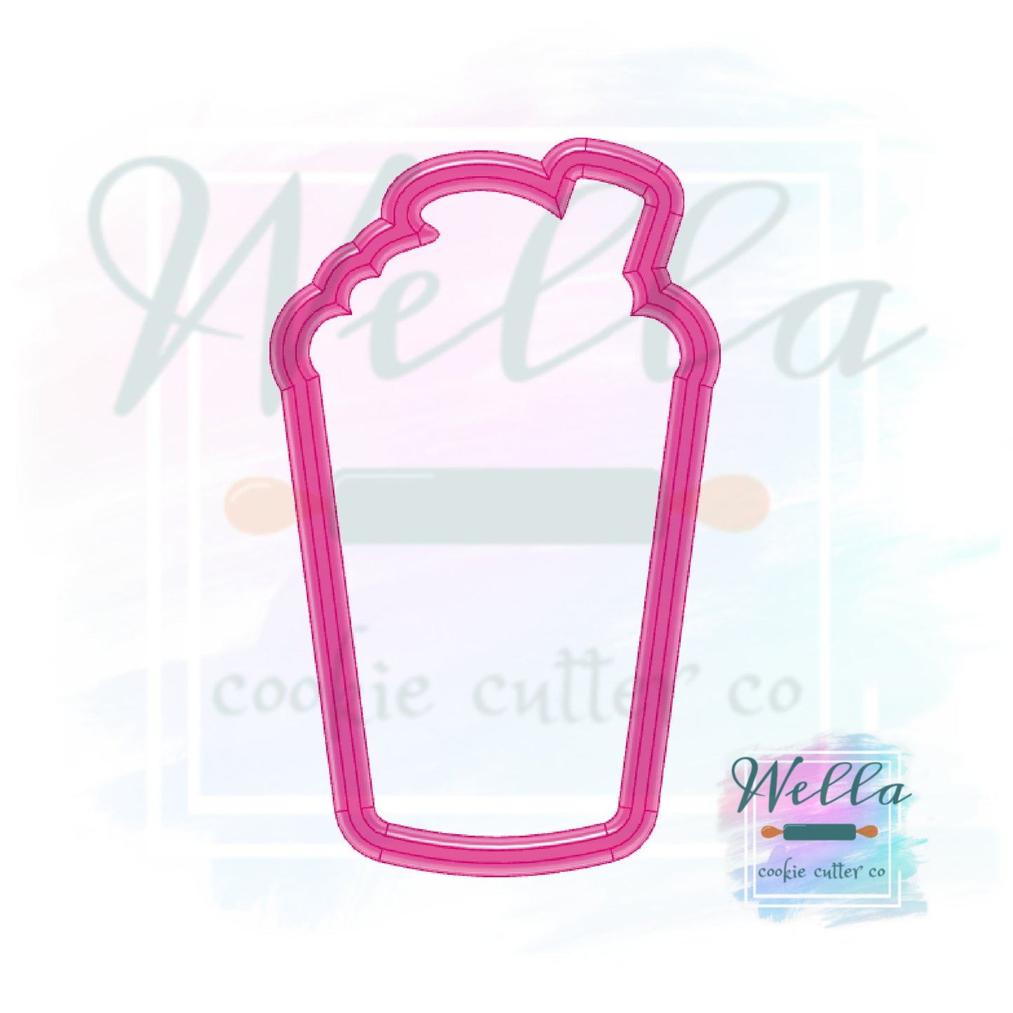 Iced Drink with Whipped Cream Cookie Cutter