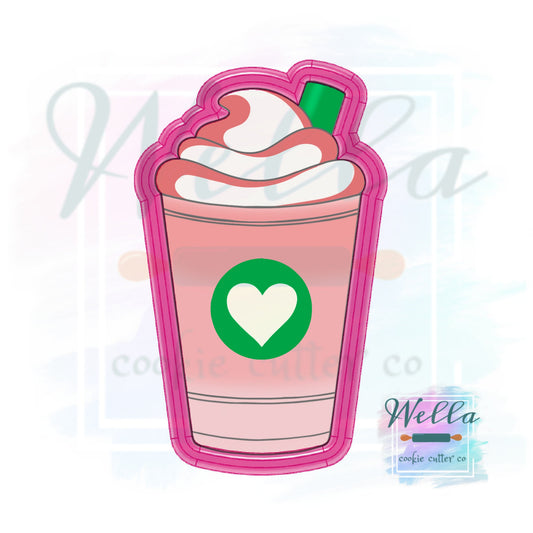 Iced Drink with Whipped Cream Cookie Cutter