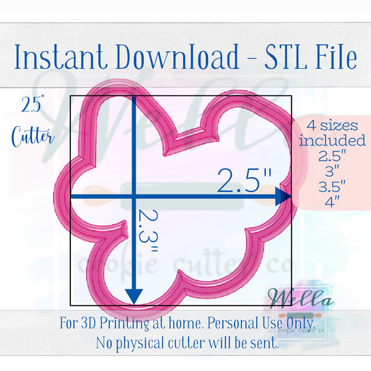 Digital STL File - Music Notes Cookie Cutter - 4 Sizes: 2.5", 3", 3.5", & 4" - PNG Included