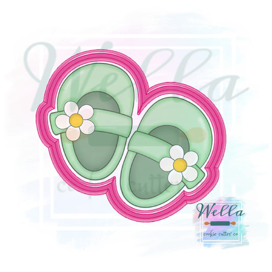Daisy Baby Shoes Cookie Cutter