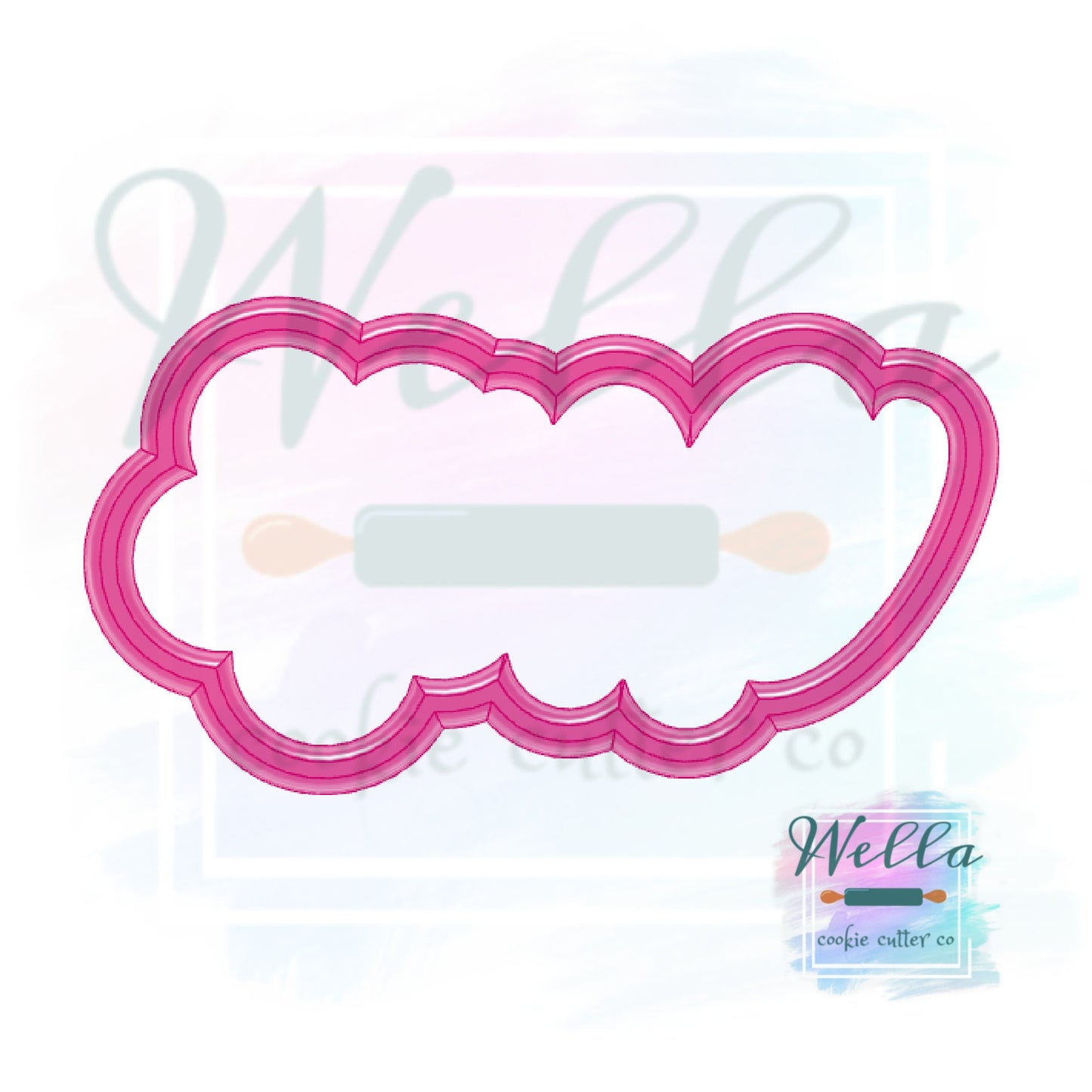 Daisy One Cursive Cookie Cutter with Optional Stencil