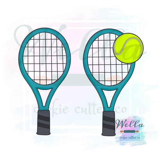 Tennis Racket Cookie Cutter with or without Ball