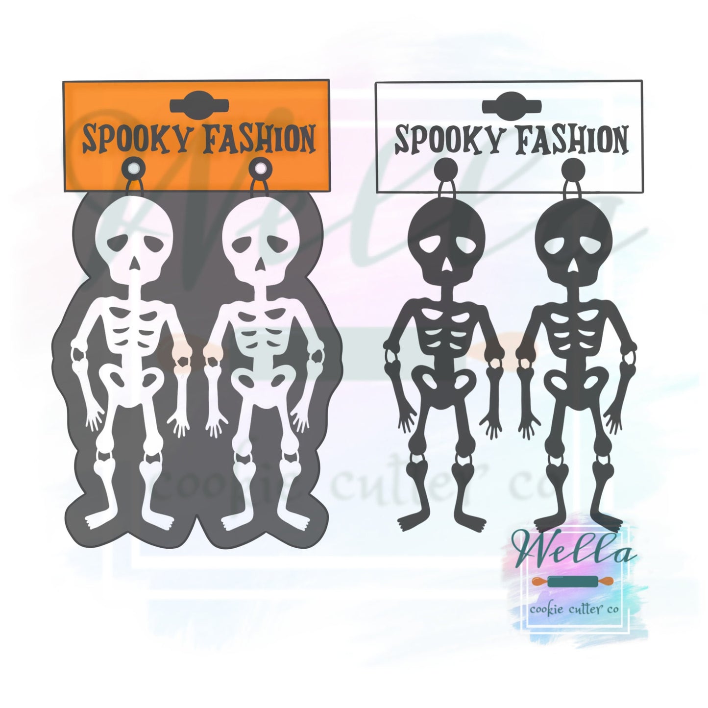 Spooky Earrings Set - Set of 4 Cookie Cutters, Halloween Cookie Cutters