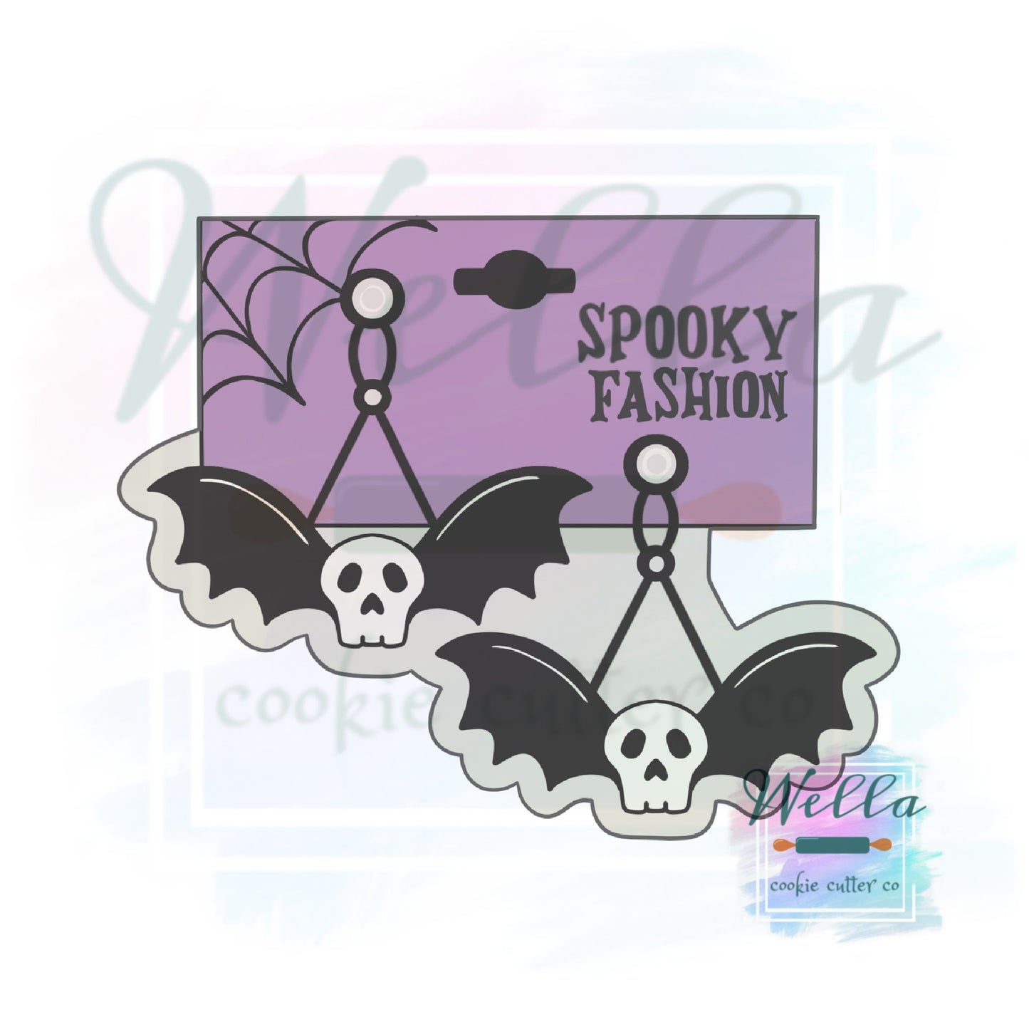 Spooky Earrings Set - Set of 4 Cookie Cutters, Halloween Cookie Cutters