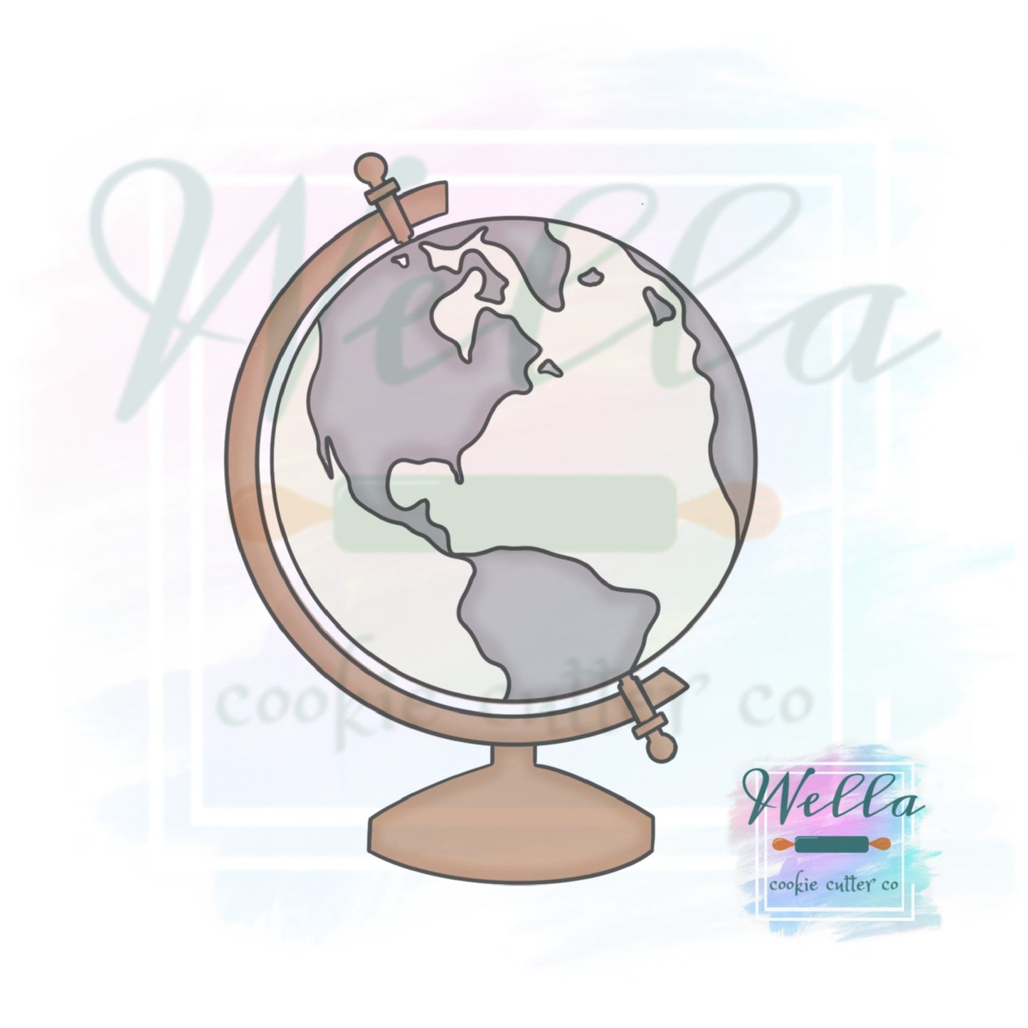 World Globe Cookie Cutter, Travel Cookie Cutter