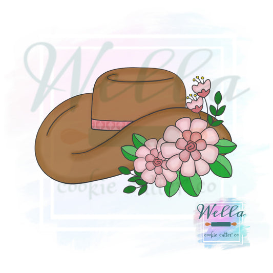 Floral Cowgirl Hat and Boot Cookie Cutters