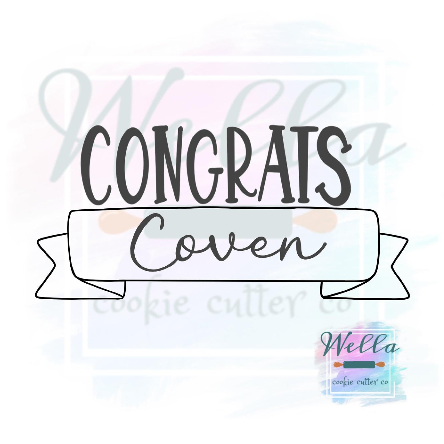 Congrats with Banner Cookie Cutter
