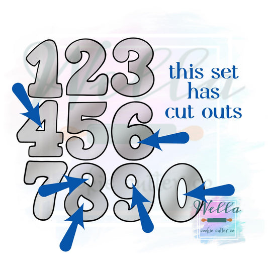 Curvy Numbers Cookie Cutter Set