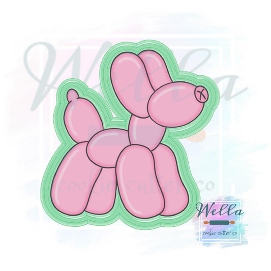 Balloon Dog Cookie Cutter with Optional Stencil