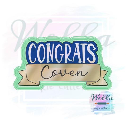 Congrats with Banner Cookie Cutter