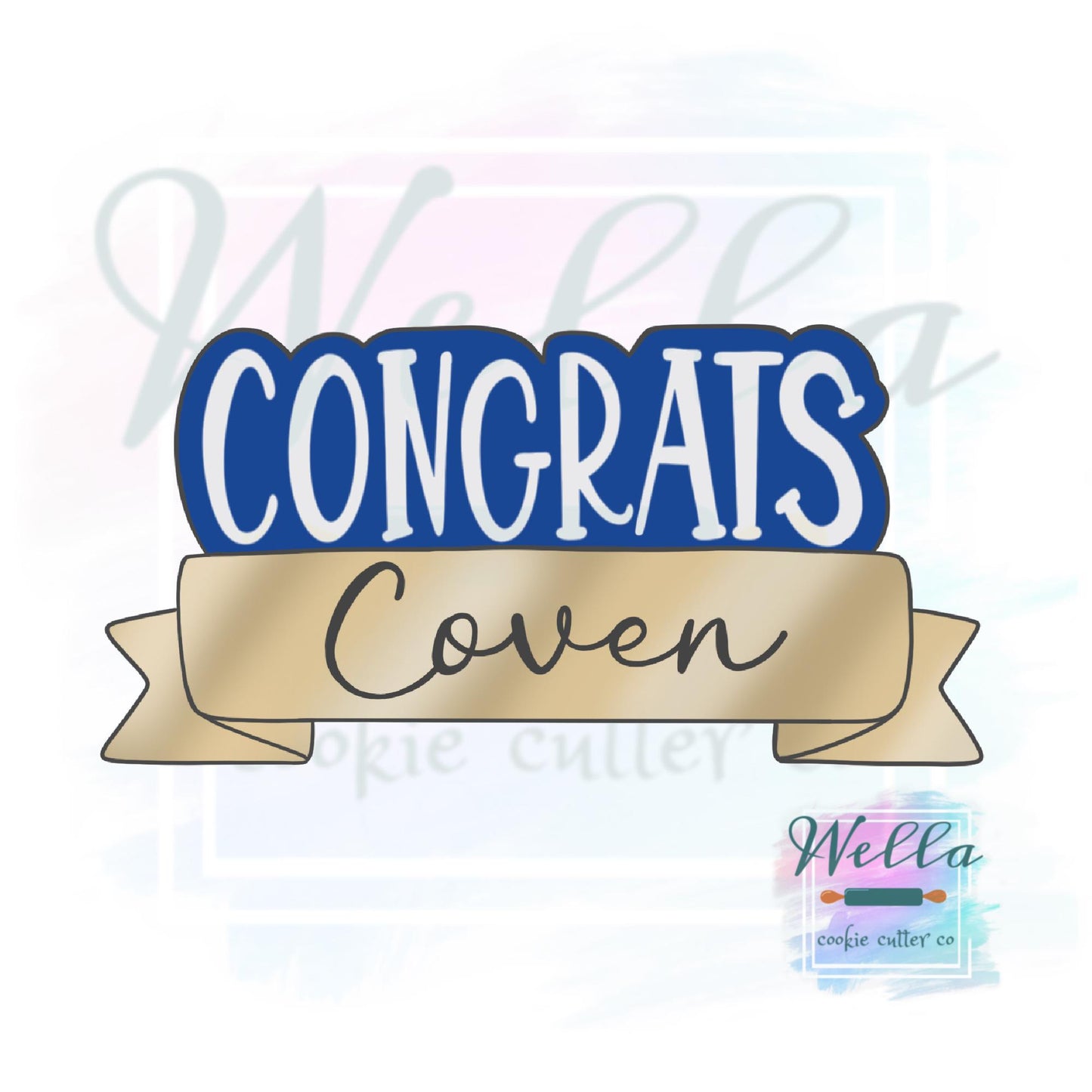 Congrats with Banner Cookie Cutter