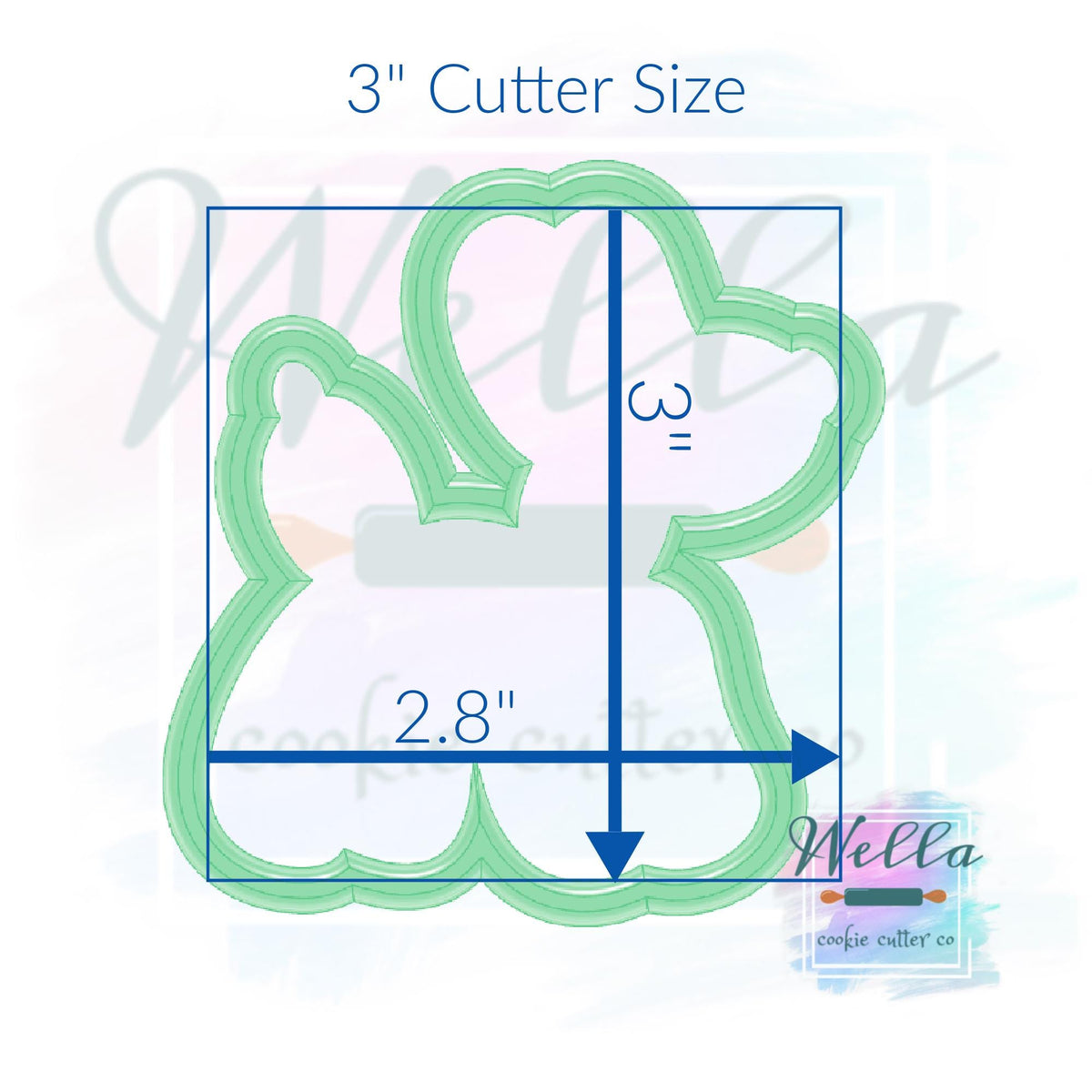 Balloon Dog Cookie Cutter with Optional Stencil