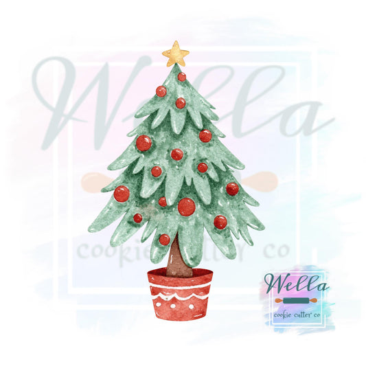 Christmas Tree in Pot Cookie Cutter