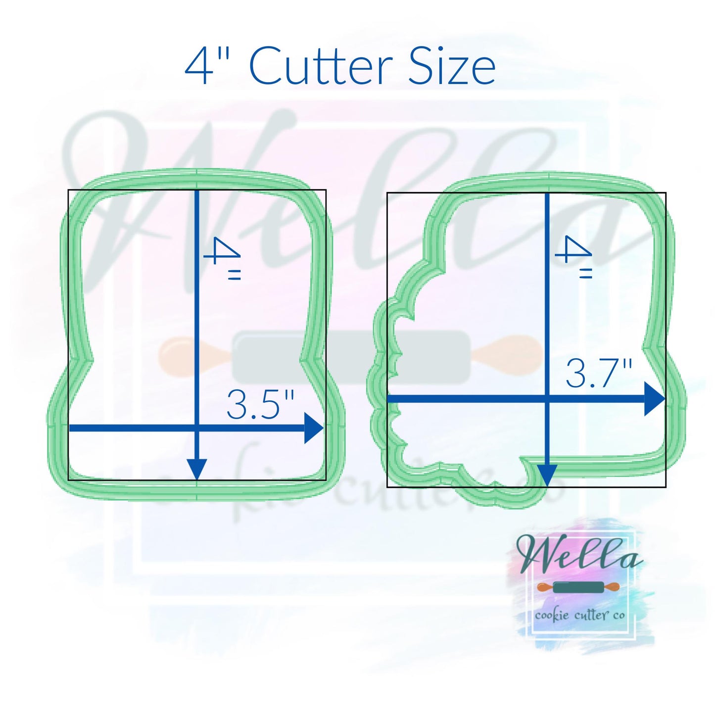 Wedding Ring Box Cookie Cutter - Simple or Floral Option