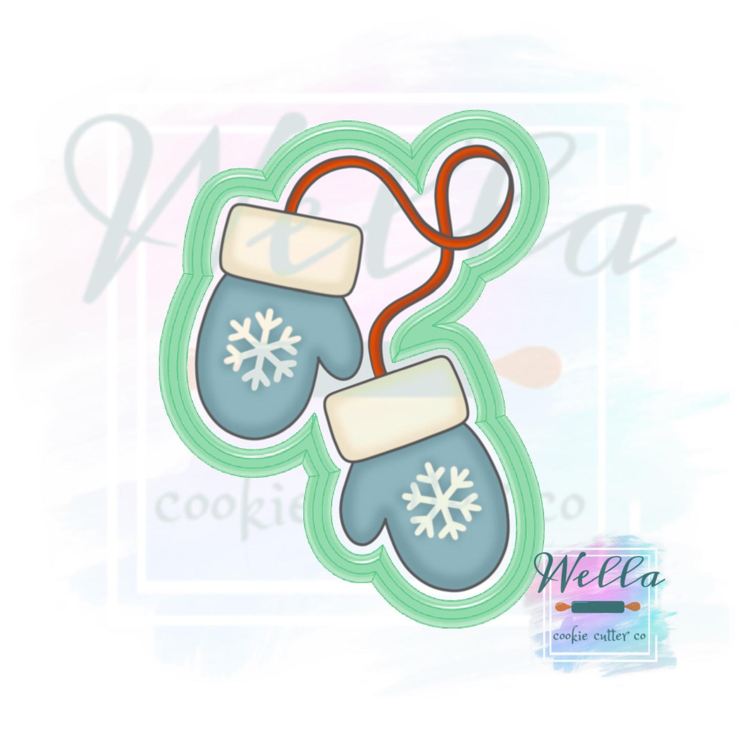 Mittens Tied Together Cookie Cutter