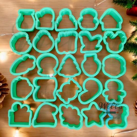 Christmas Advent Mini Set Cookie Cutters - Set of 25