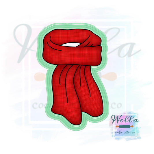 Scarf Cookie Cutter with Optional Stencil Guide