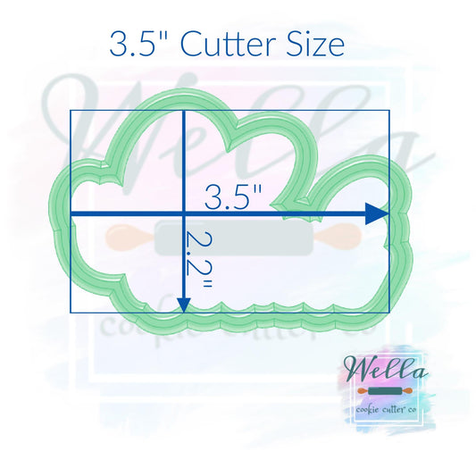 Believe Text Cookie Cutter and Optional Stencil