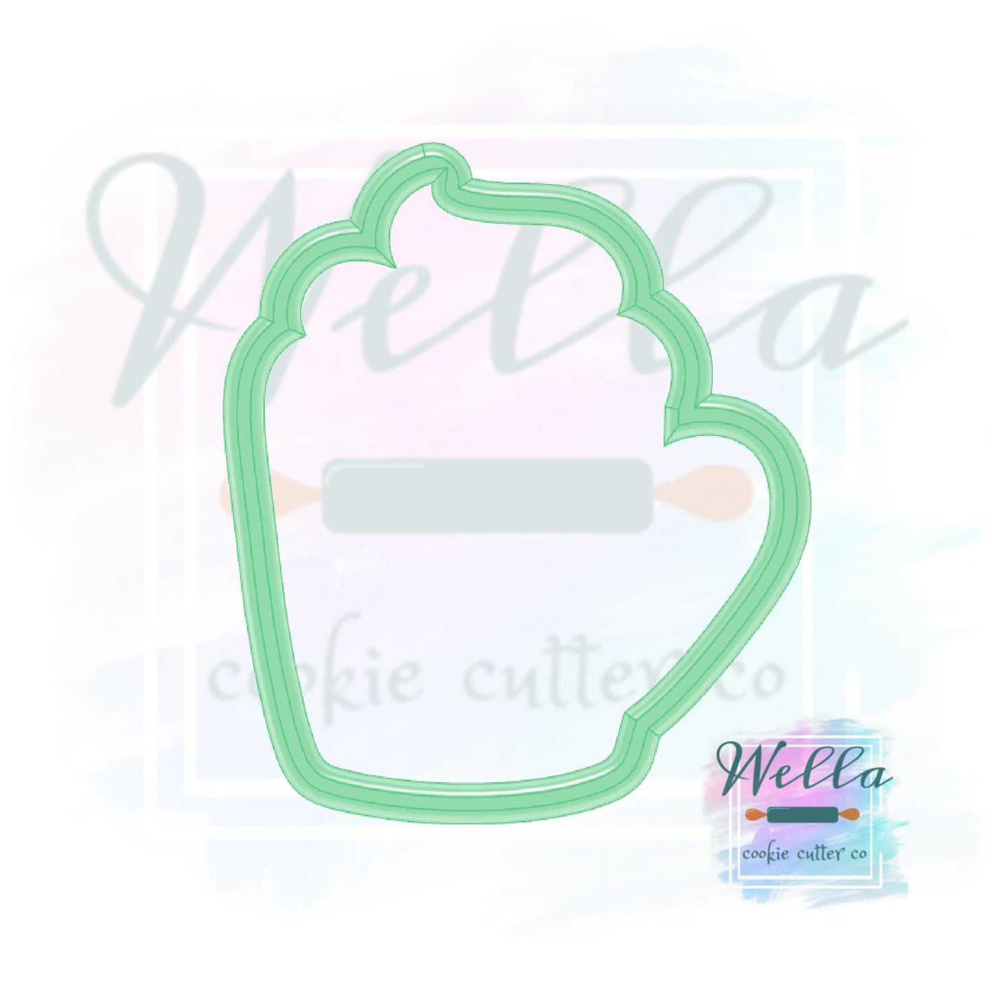 Mug with Whipped Cream Cookie Cutter, Hot Cocoa Cup with Whipped Cream Cookie Cutter