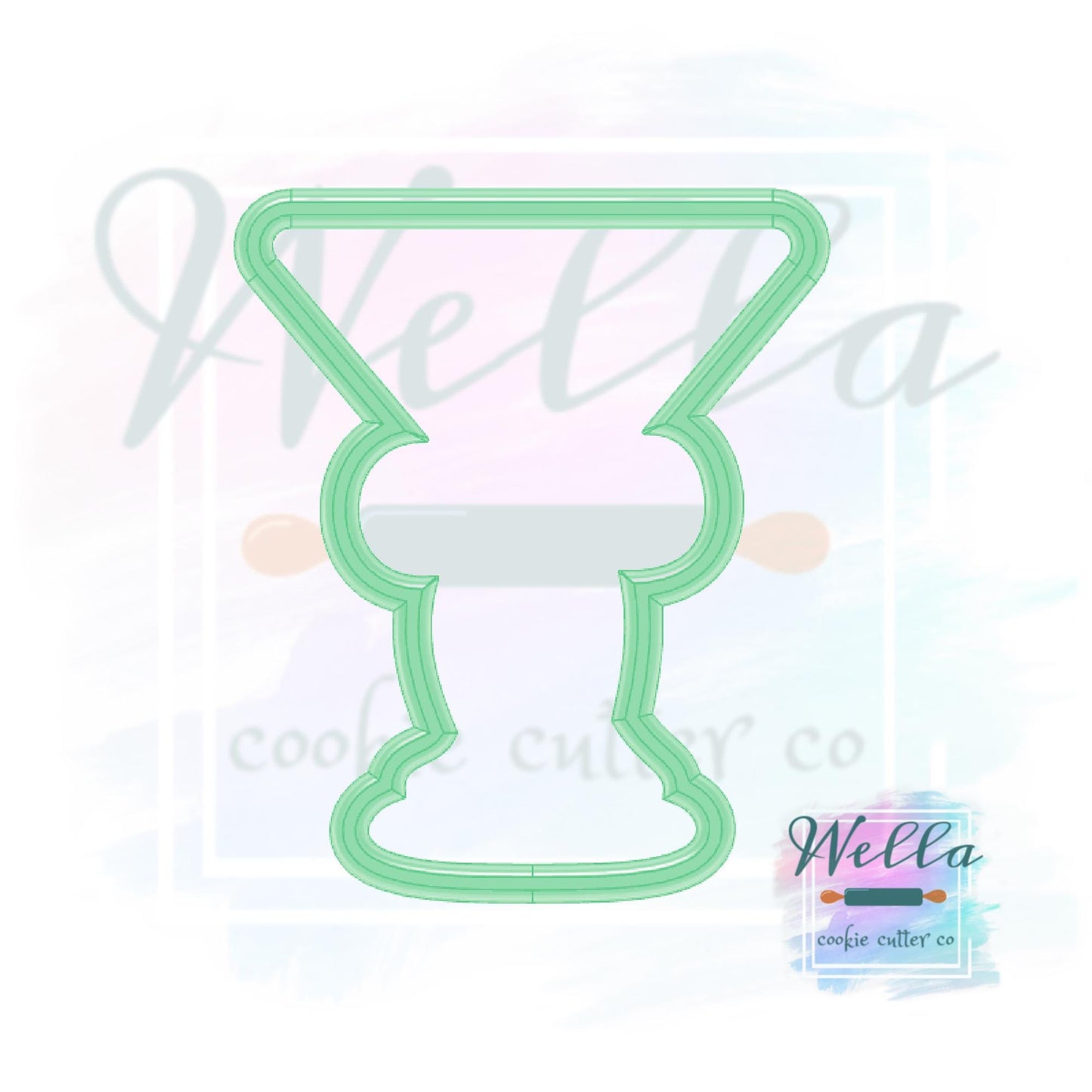 Expresso Martini with Bow Cookie Cutter - Optional Stencil Guide