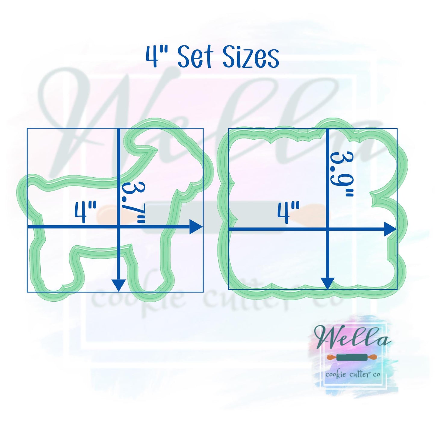 You're the GOAT Set Cookie Cutters with Optional Stencil, Goat with or without Bell