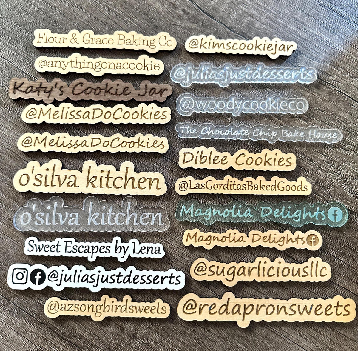 Business Logo on Wood or Acrylic, Watermark Business Tag