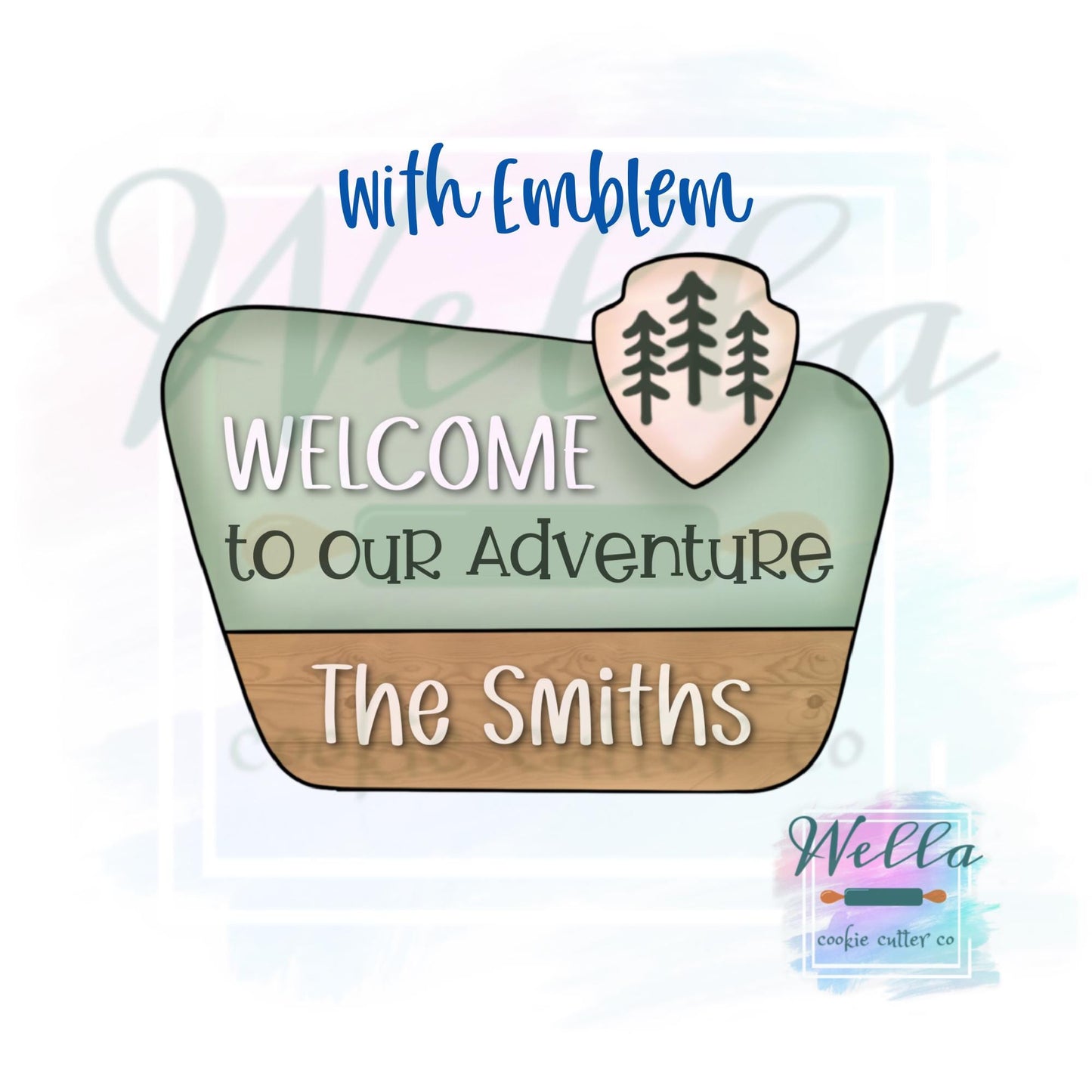 National Park Camp Sign Cookie Cutter - 3 Shapes