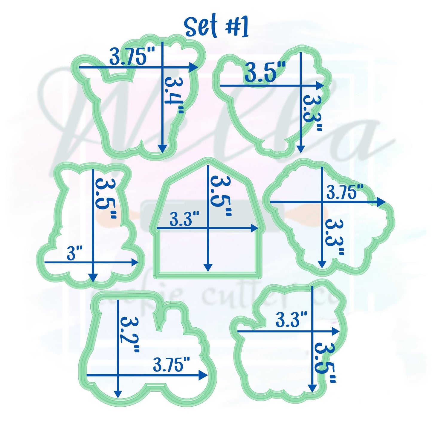 Farm Set Cookie Cutters