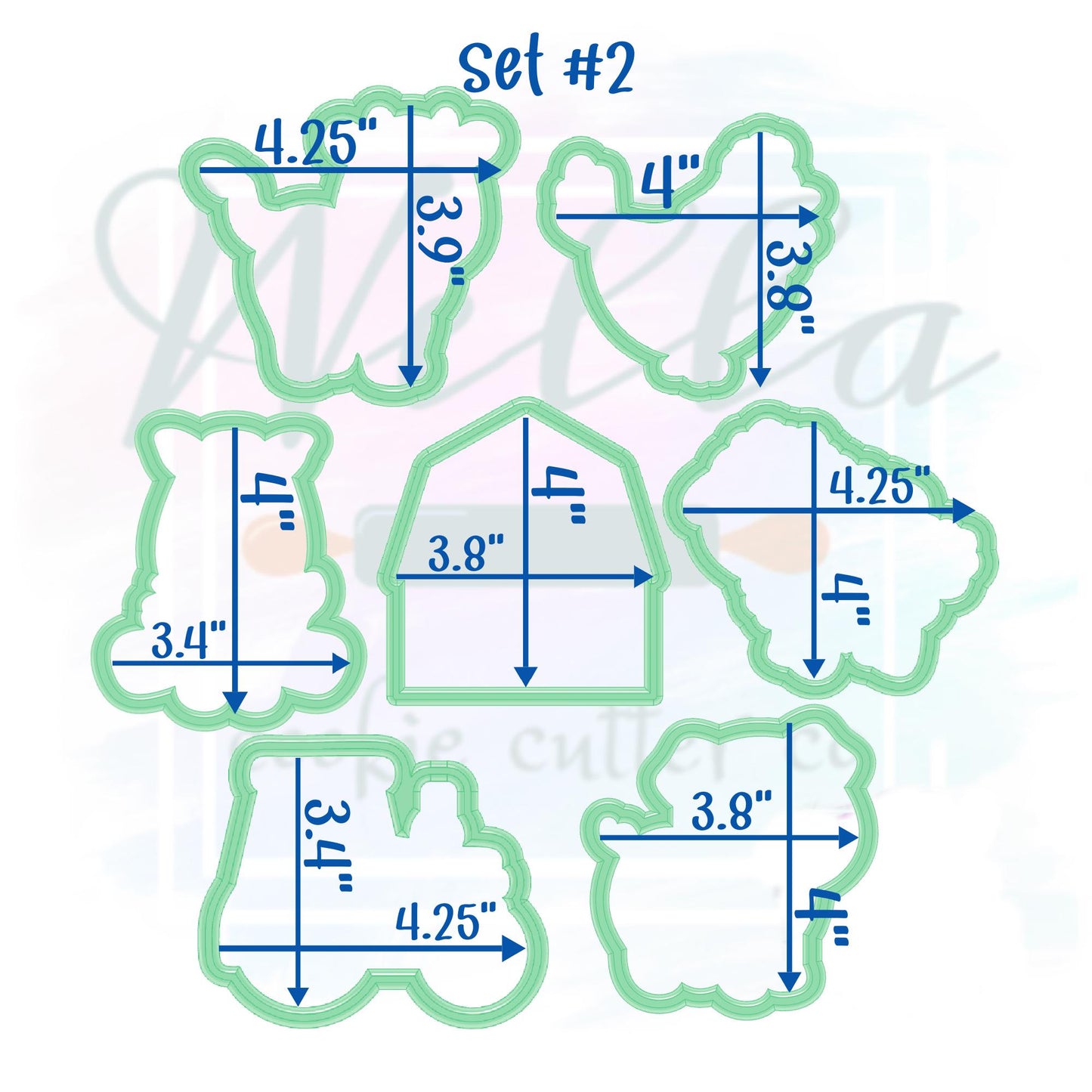 Farm Set Cookie Cutters