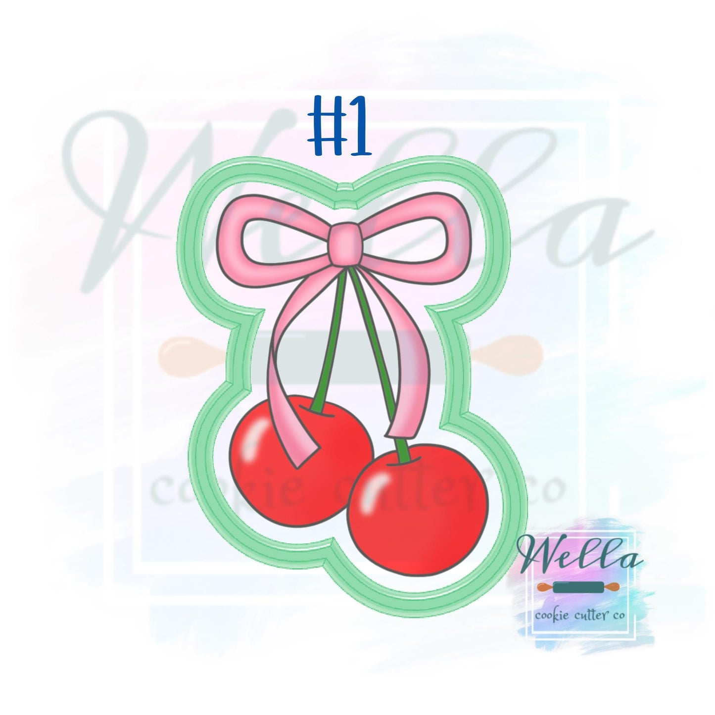 Cherries Croquette Bow Cookie Cutters