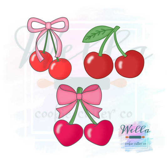 Cherries Croquette Bow Cookie Cutters
