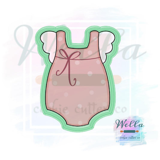 Baby Romper with Ruffled Sleeves Cookie Cutter