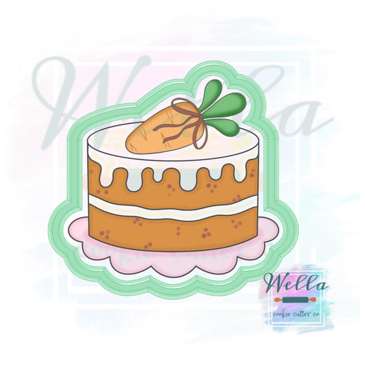 Carrot Cake on Plate Cookie Cutter