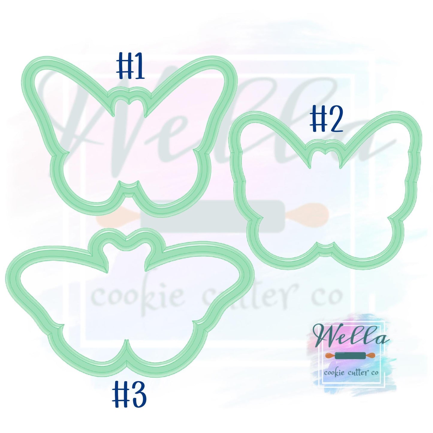 Butterfly - Set of 3 Cookie Cutters or Single Cutter Options
