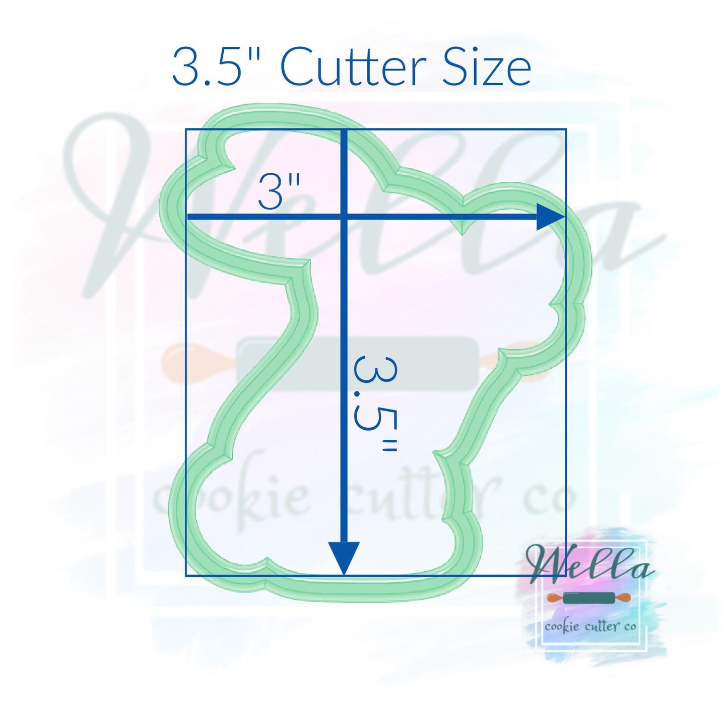 Bunny with Daisy Cookie Cutter