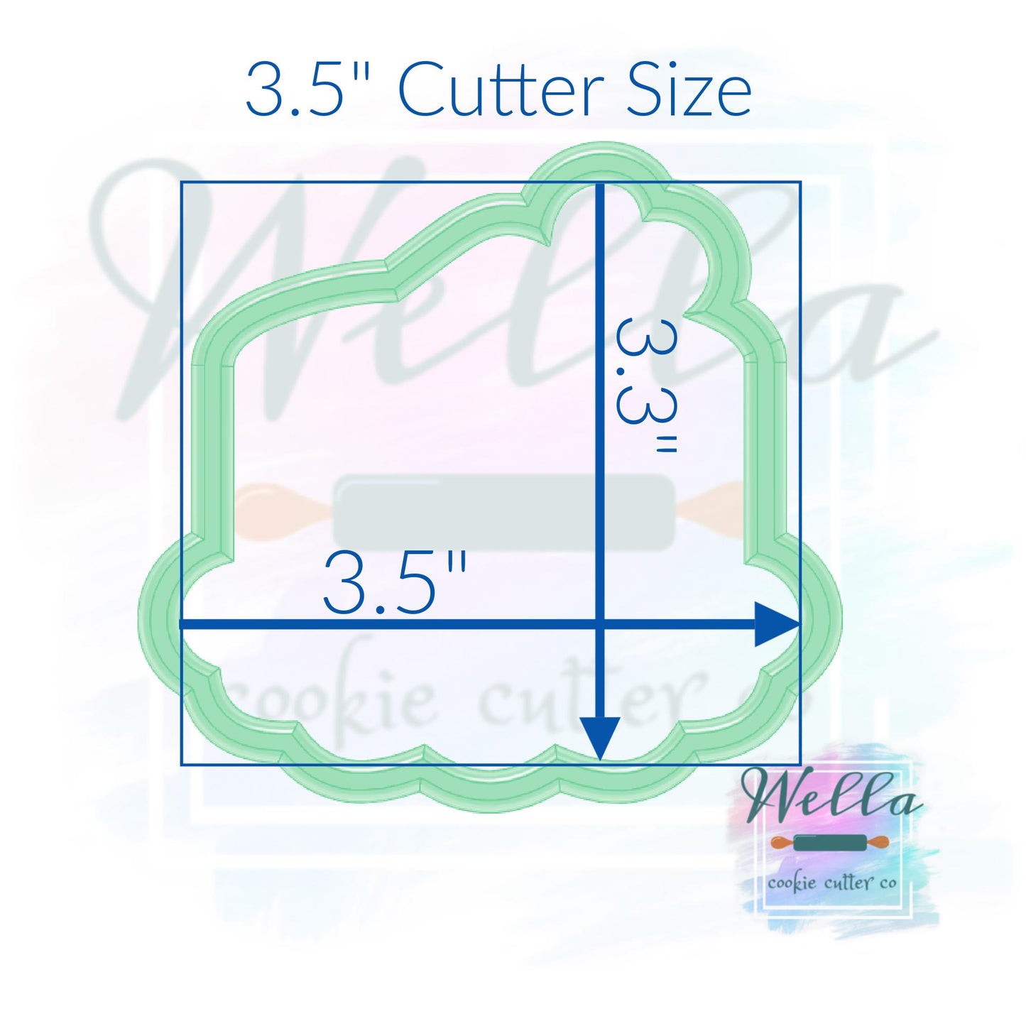 Carrot Cake on Plate Cookie Cutter