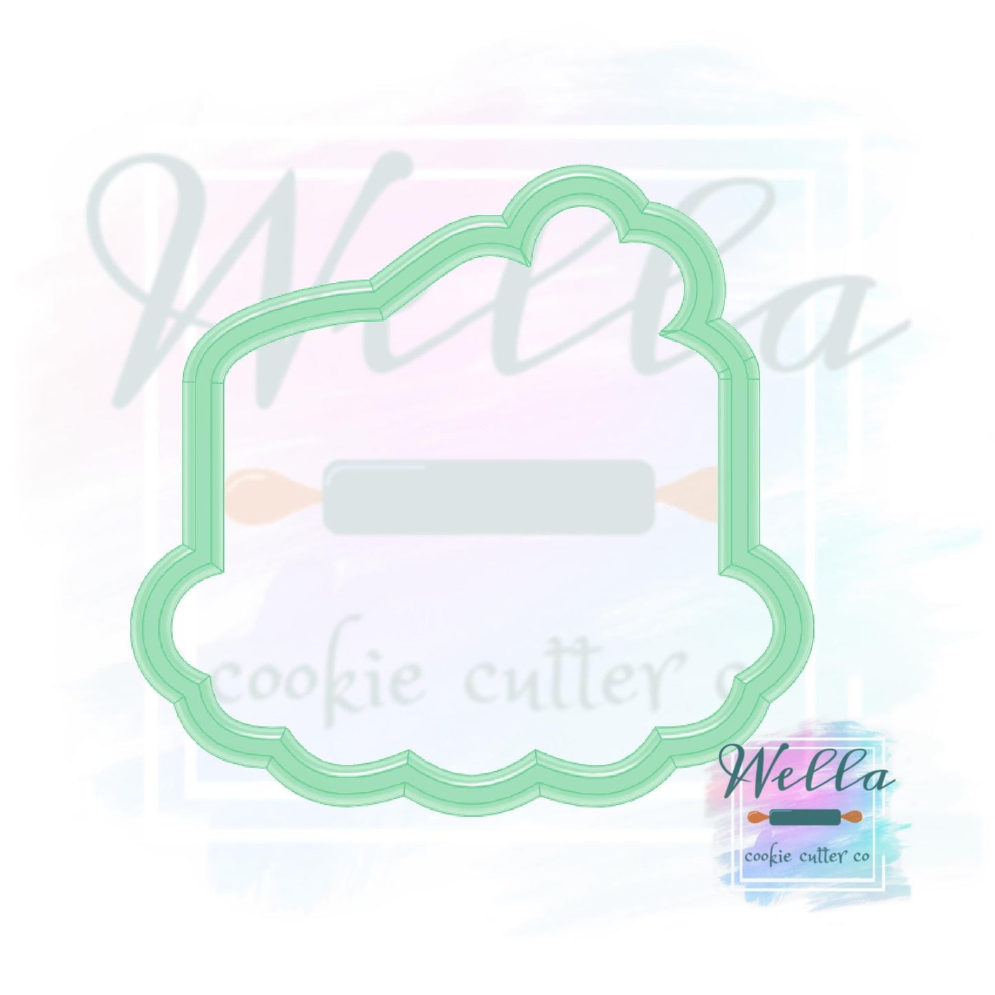 Carrot Cake on Plate Cookie Cutter