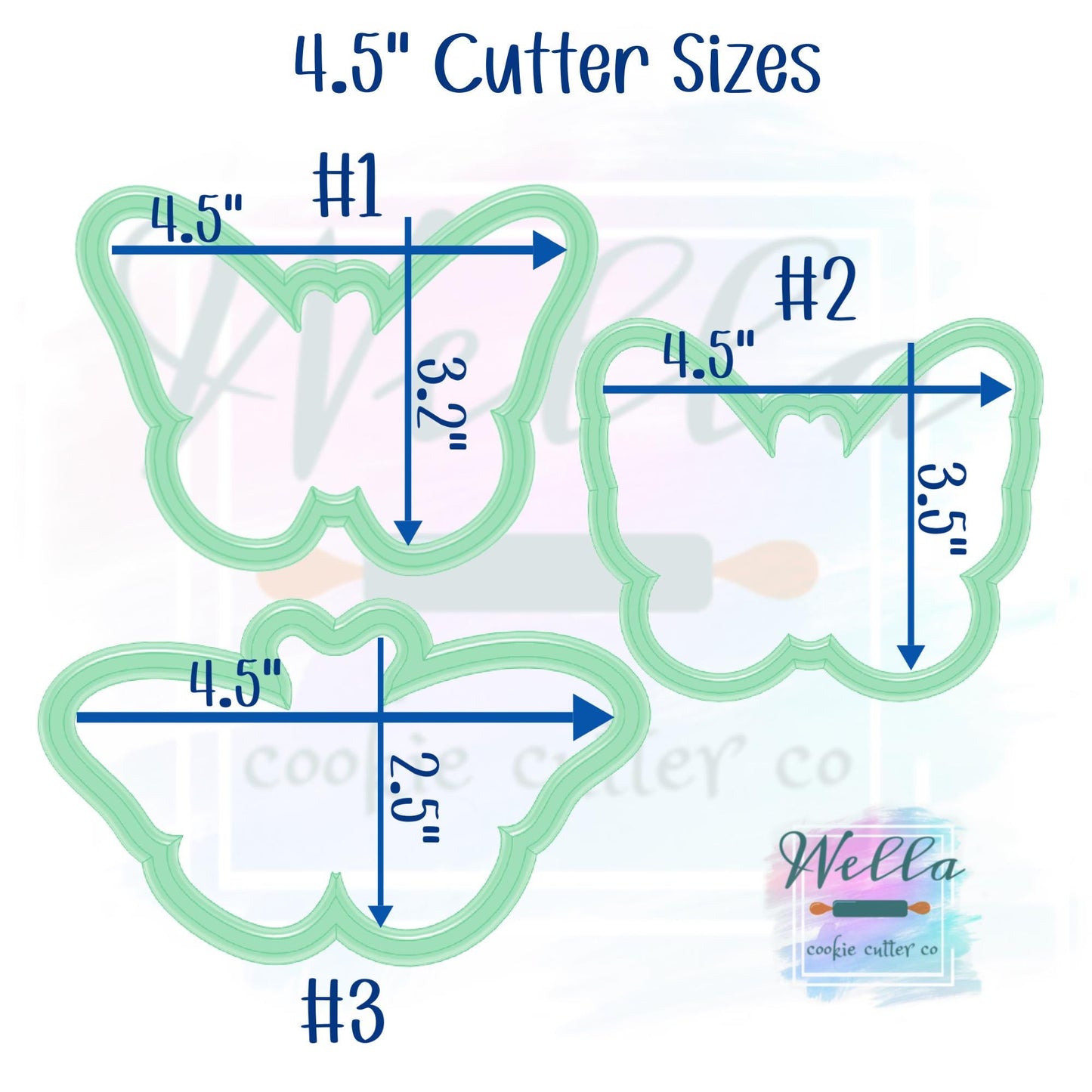 Butterfly - Set of 3 Cookie Cutters or Single Cutter Options