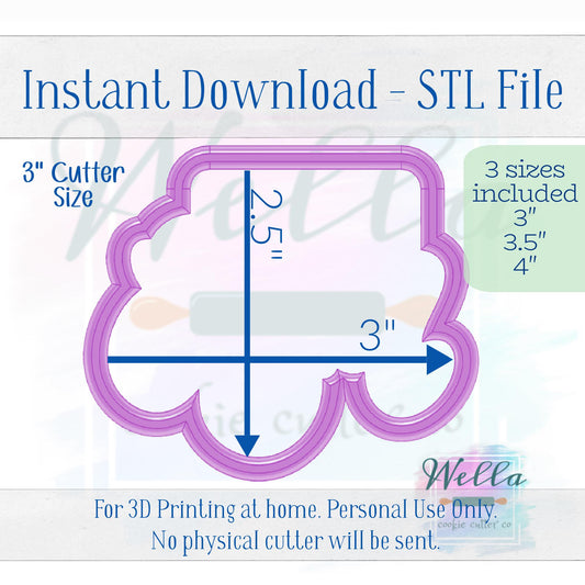 Digital STL File - Happy Easter Text Cookie Cutter - 3 Sizes: 3" 3.5" & 4"