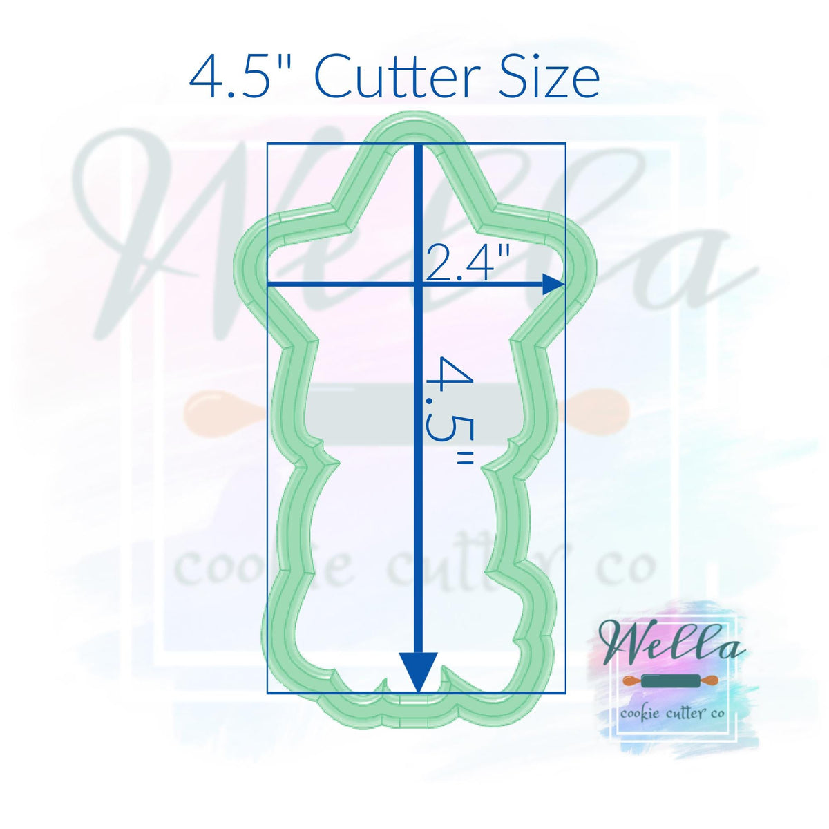 Star Wand with Ribbons Cookie Cutter