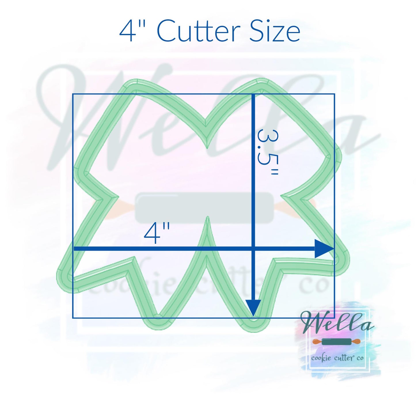 Cheer Bow Cookie Cutter, Puffy Bow Cookie Cutter, Hair Bow Cookie Cutter
