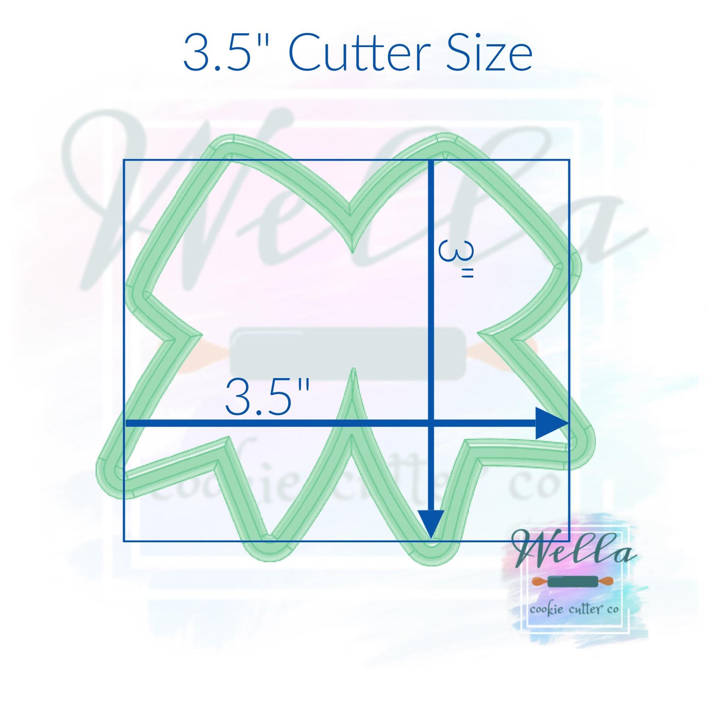 Cheer Bow Cookie Cutter, Puffy Bow Cookie Cutter, Hair Bow Cookie Cutter