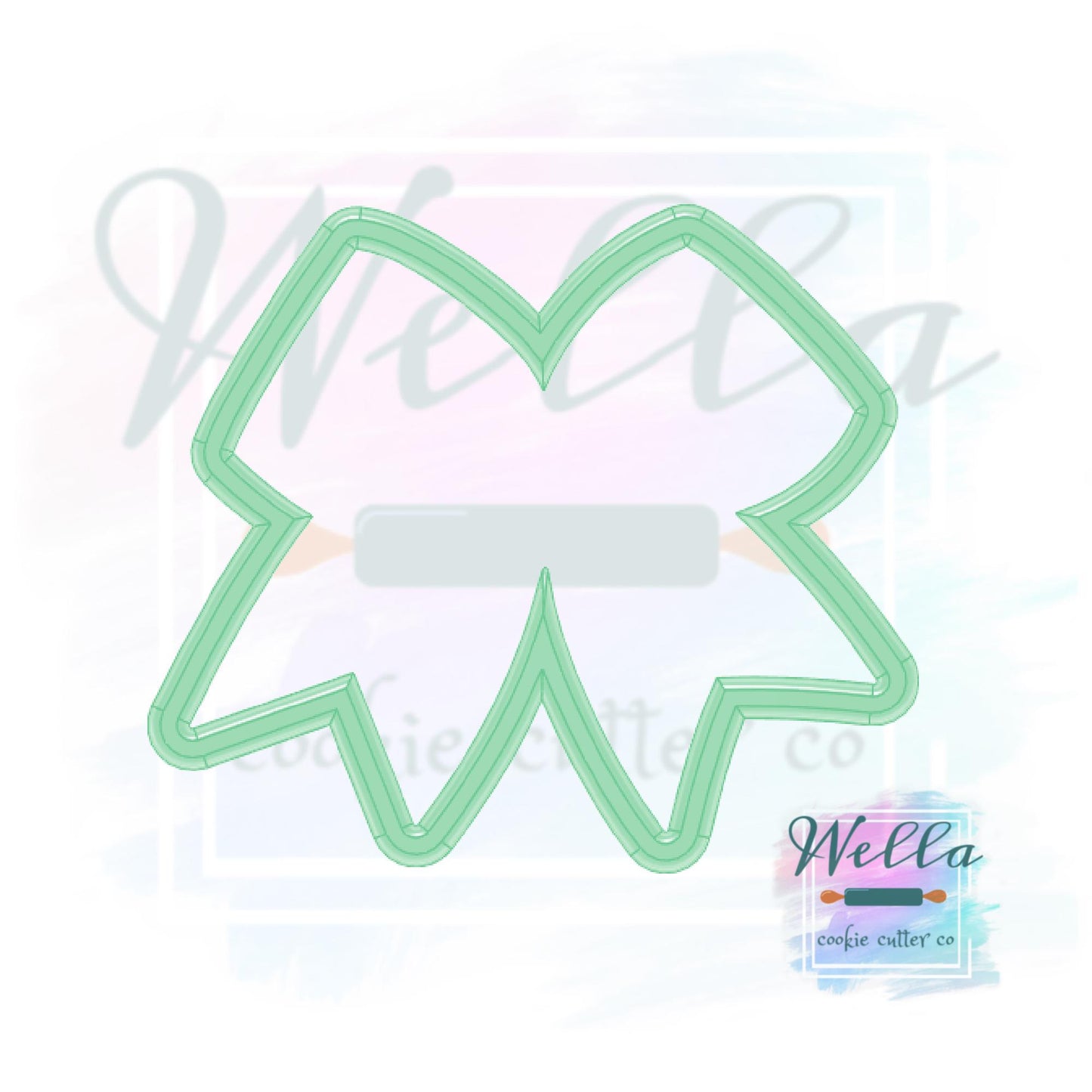 Cheer Bow Cookie Cutter, Puffy Bow Cookie Cutter, Hair Bow Cookie Cutter